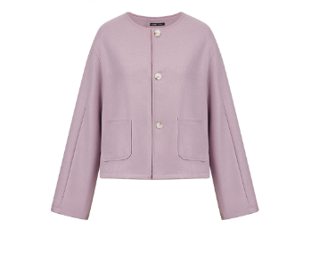 Women Casual Plain Pocket Button Front Jacket LNA35024 (Purple)