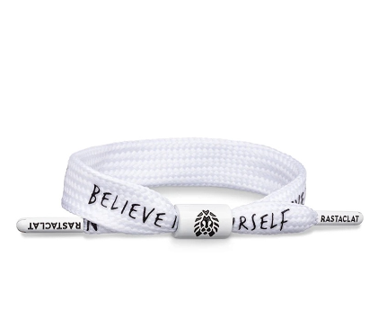 Single Lace Bracelet: Believe (White; M/L)