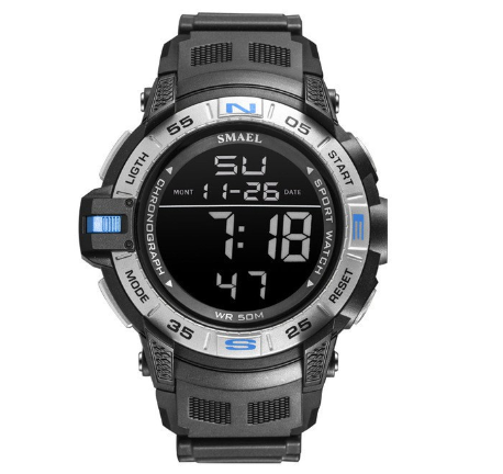 Smael 1511 Fashion Sport Watch Men's Casual Waterproof Digital Wristwatch Week Display Date Military M04