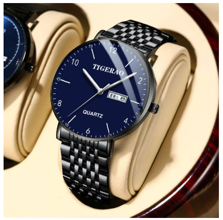 Ultra Thin Watch For Men Mens Water proof Quartz Authentic Leather Original Waterproof Simple Watch Steel Belt Fashion Korean Watch 2