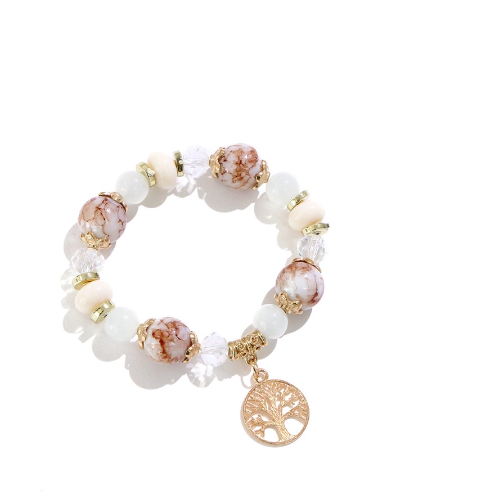 Lucky Charm Bracelet Energy Female Ceramic Bead Bracelet Tree of Life Bracelet Natural Stone