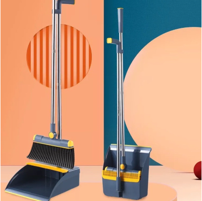 Broom and dustpan set Household Cleaner Sturdy & Durable Thick Plastic Long Handle Walis