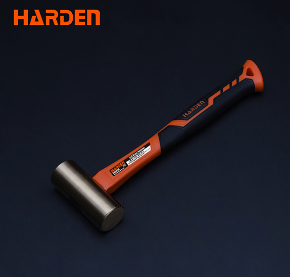 Harden 590456 1kg Brass Hammer head with soft surface No sparks while working Soft fiberglass handle