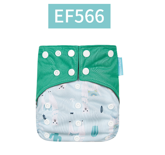 Happyflute Baby Cloth Diapers Double Gusset Bamboo Charcoal Inner Washable Cloth Nappy Without Insert D14