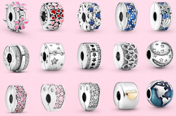 Fecho De Prata 925 Sterling Silver CZ Pave Clip Charm Daisy Beads