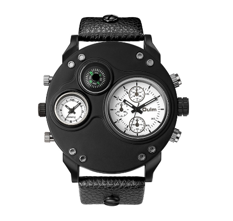 Oulm Men's Watch Sports Compass Men's Watch HP3741 WHITE