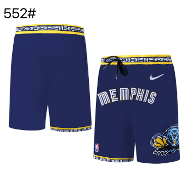 552 Memphis NBA Basketball Jersey Shorts For Men's Sports And Athletics Apparel Wears