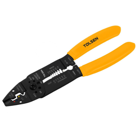 Tolsen Industrial Wire Stripping And Crimping Pliers (8.5") 38052