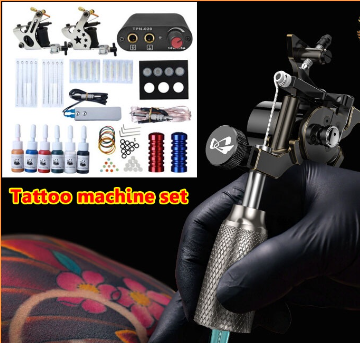 Tattoo Machine Complete Tattoo Kit for Beginners Tattoo Power Supply Kit 6 Colors Inks Tattoo Access
