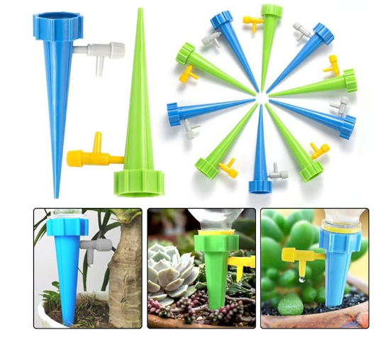 Adjustable Self Watering Spike Automatic Drip Irrigation System for Plants Flower Greenhouse Garden Auto Water Dripper Device