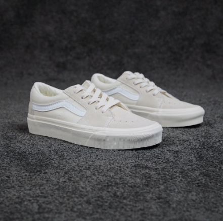 Vans Sk8-Low Vintage Beige 2022 Spring/Summer New Vans Casual Canvas Shoes Vintage Skateboarding Shoes