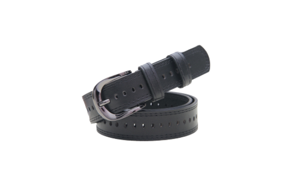Lovito Women Casual Plain Basic Belt L69AD048 (Black)