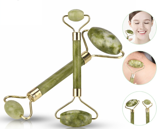 CkeyiN Jade Roller Gua Sha Double Head Facial Roller Massage Skin Care AM122