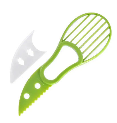 3 In 1 Avocado Slicer Shea Corer Butter Fruit Peeler Cutter Pulp Separator Plastic Knife Kitchen Vegetable Tools Kitchen Gadgets