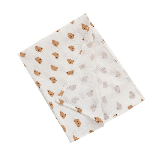BB Portable Swaddle Blanket Cotton Muslin Blanket for Girls & Boys Baby Receiving Swaddles for Newborn & Infant Swaddling S5
