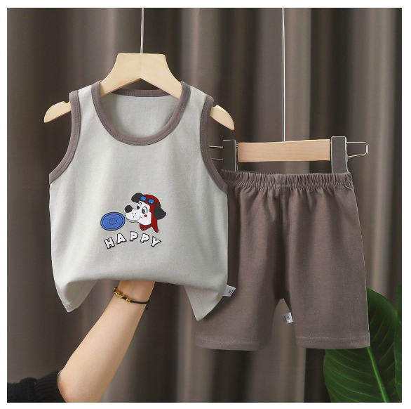0-5yrs Baby Kids Sando Terno for Boy Girl Sando with Shorts D2