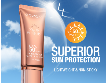 O.TWO.O Sunscreen SPF50 PA++++ Refreshing Oil-Free Formula UV Sun Protection For Face Brightening Sunblock 30ML