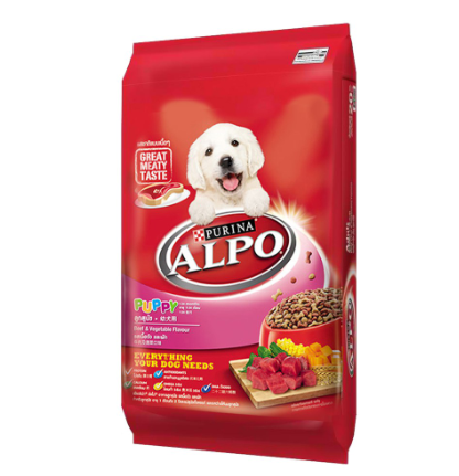 Alpo Beef & Vegetables with Milk Essentials Puppy Dry Dog Food  1.3kg