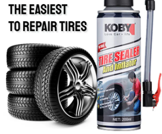 Koby Tyre Tire Sealer And Inflator Motorcycle Parts Car 450ml Universal Accessories