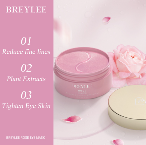BREYLEE Rose Eye Mask Series Remove Wrinkle Moisturizing Fade Fine Line Eye Treatment 60PCS