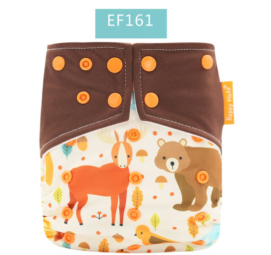 Happyflute Baby Cloth Diapers Double Gusset Washable Cloth Nappy Without Insert HF10