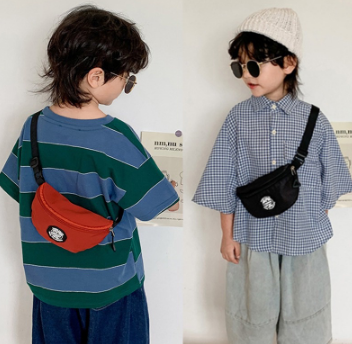 Baby Girl Chest Bag Kids Lightweight Crossbody Bag Children Checkerboard Waist Bag