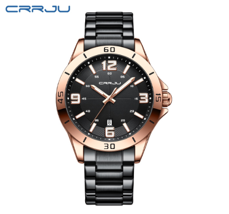 CRRJU New Watches for Men Top Luxury Brand Simple Fashion Leisure Quartz Stainless Steel Waterproof 5003 X 005