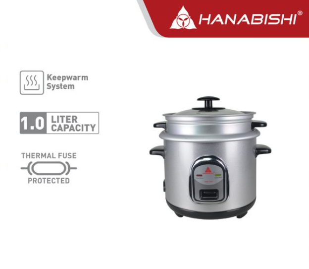 Hanabishi Rice Cooker HHRC10SS Silver series 1L