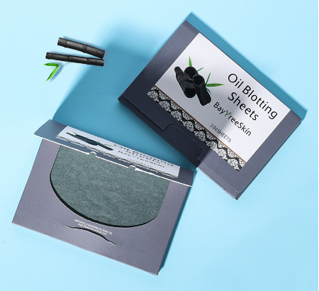 Bayfree Bamboo Charcoal Blotting Paper Sheets Oil Control Face Cleaning Tool (100 Sheets)