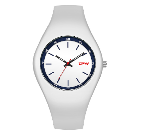 TPW Fashio Ladies Watch Rubber Strap Quartz Watches Luminous Waterproof Wrist Watch WHITE BLUE