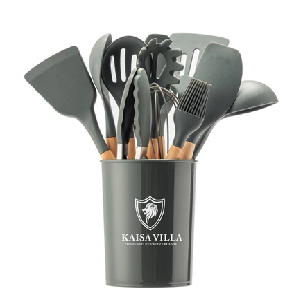 Kaisa Villa silicone kitchen utensils set 12pcs kitchenwares Kitchen tools cookware set utensils set