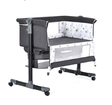 Evianangel Baby Crib Liftable Baby Rocker Bassinet Bed Multifunctional Foldable