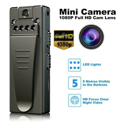 1080P HD Video DVR IR Night Cam 8-hour Motion Camcorder Mini Police Body spy Camera