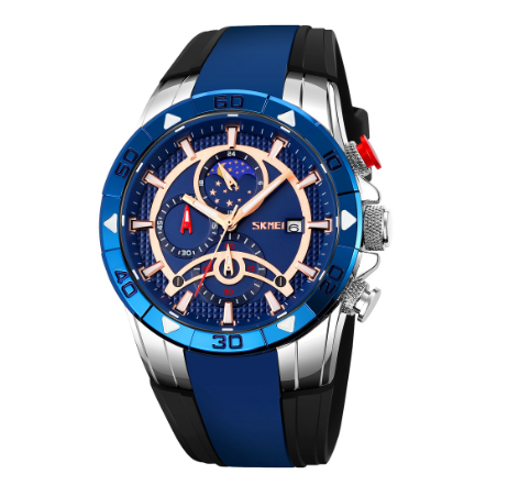 SKMEI Sports Quartz Watch For Men Waterproof Original 9270 SILVER BLUE