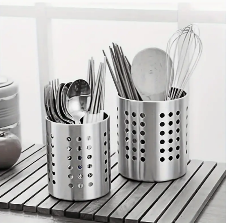 1pc Chopsticks Lightweight Holder Cage, Well Made Stainless Steel Stand, Steadily Cutlery Kitchen Utensil Container, Kitchen Supplies, Kitchen Storage Stuff