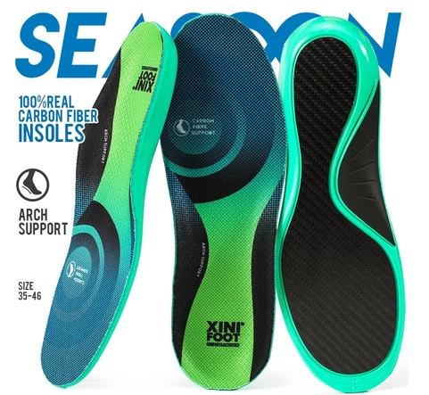 Carbon Fiber Insole Orthopedic Arch Support Shoe Insoles Pad Running Sport Shoe Insert Cushion 1pair