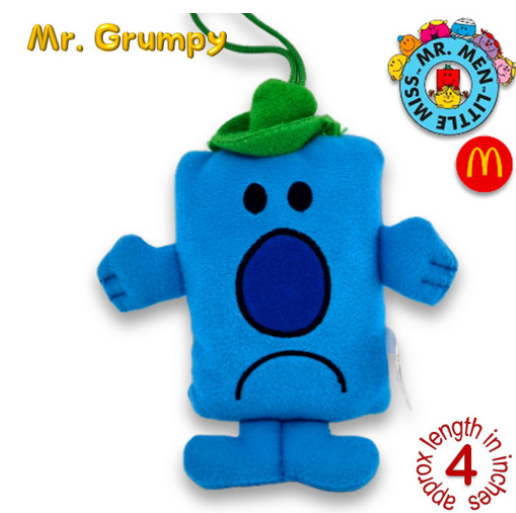 Mr Men Little Miss 2001 McDo Hanging Plushies Bag Charm Stuffed Toys M29