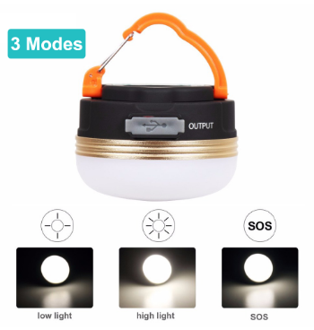 Portable Rechargeable USB LED Camping Tent Lantern Light/Outdoor Hiking Waterproof Hangable Spotlight Mini Night Lamp
