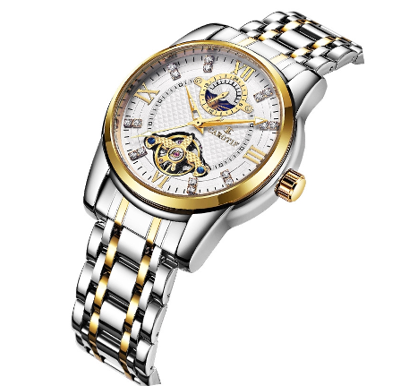 CAROTIF Watch for men Brand Automatic Mechanical Skeleton Sport Watches Waterproof Stainless Steel F6002 5