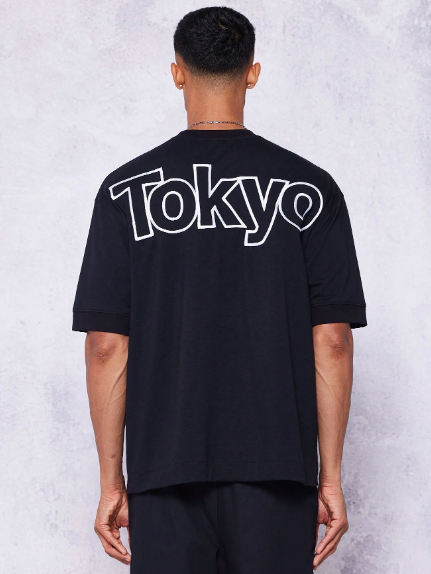 SUMWON Oversized Tee With Tokyo Embroidery