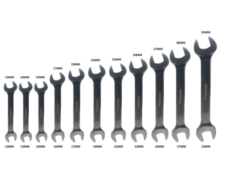 STANDARD Matte Open End Wrench Chrome Vanadium Steel High Quality Hardware Tools (SD0249-SD0260)