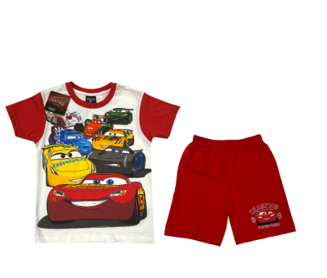 Disney Cars Phenomenal Racers Boys Kids And Toddlers White T-Shirt and Red Short Set