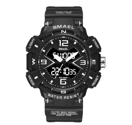SMAEL Luxury Original Sports Wrist Watch for Men Quartz Waterproof Military Dual Display Fashion Male Digital Watches Alarm M6
