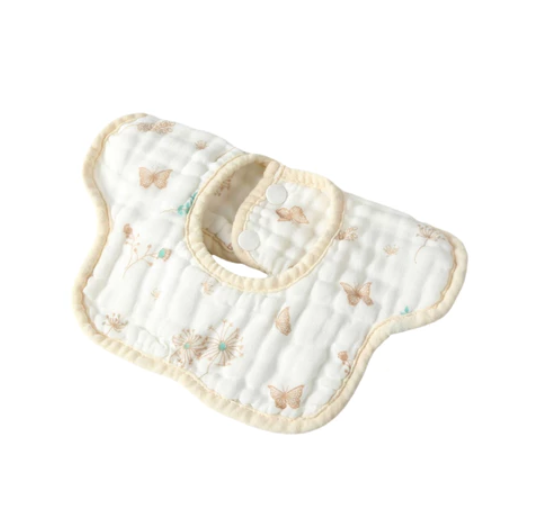 CleverMama Drool Baby bibs 360 Rotating Muslin Cotton Absorbent Teething Baby Bibs CMB11