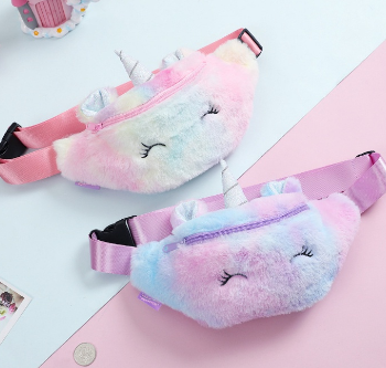 Unicorn Belt Bag for Kids Girl Women Kids Plush Unicorn Waist Bag Sling Bag for Kids Girl Travel Bag