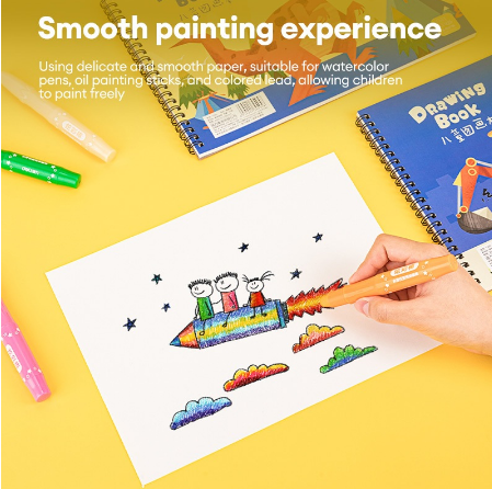 Deli 30 Sheets Picture Book Spiral Design Drawing Book For Kids Art Painting School Supplies 73351