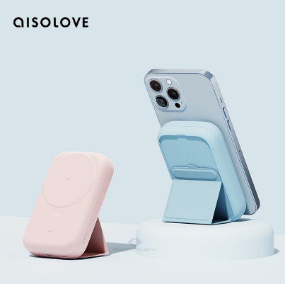 SOLOVE W13 Wireless Magnetic Powerbank with Stand Support 10000mAh Wireless+Wired Dual Fast Charging