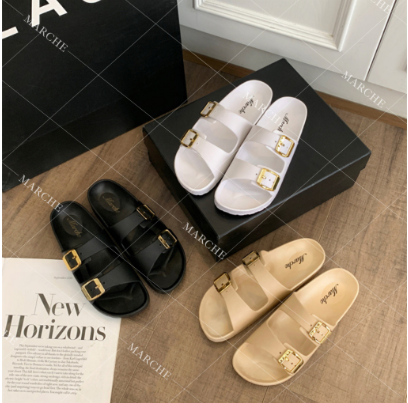 Marche New Two Strap Flat Slippers For Women(add one size bigger)