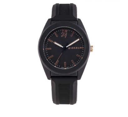 Hues Black Silicon Sports Watch