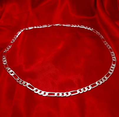 Silver Plated Figaro 925 Stamped Silver Plated Necklace For Men